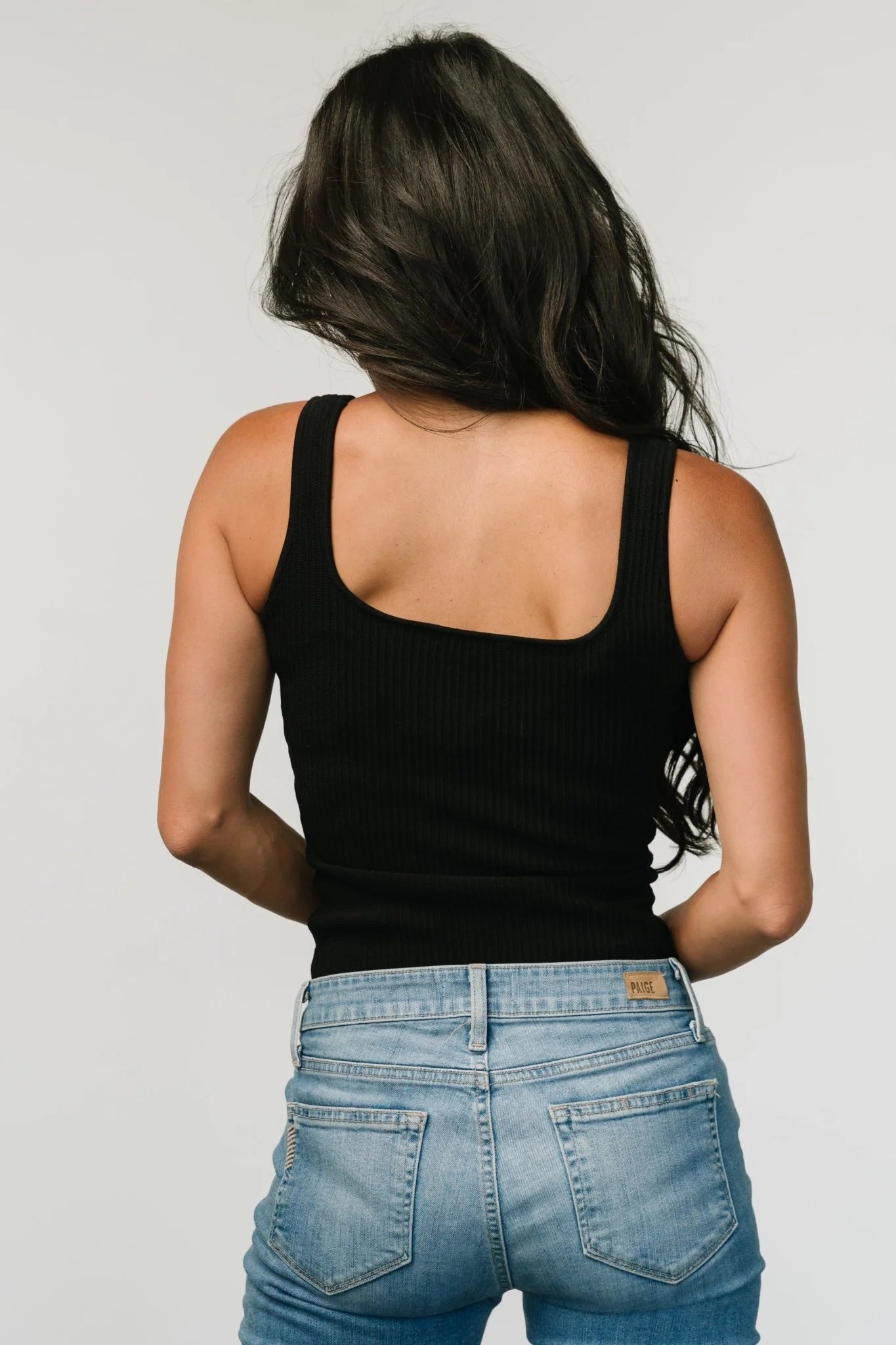 Dame Ribbed Tank Top | Black