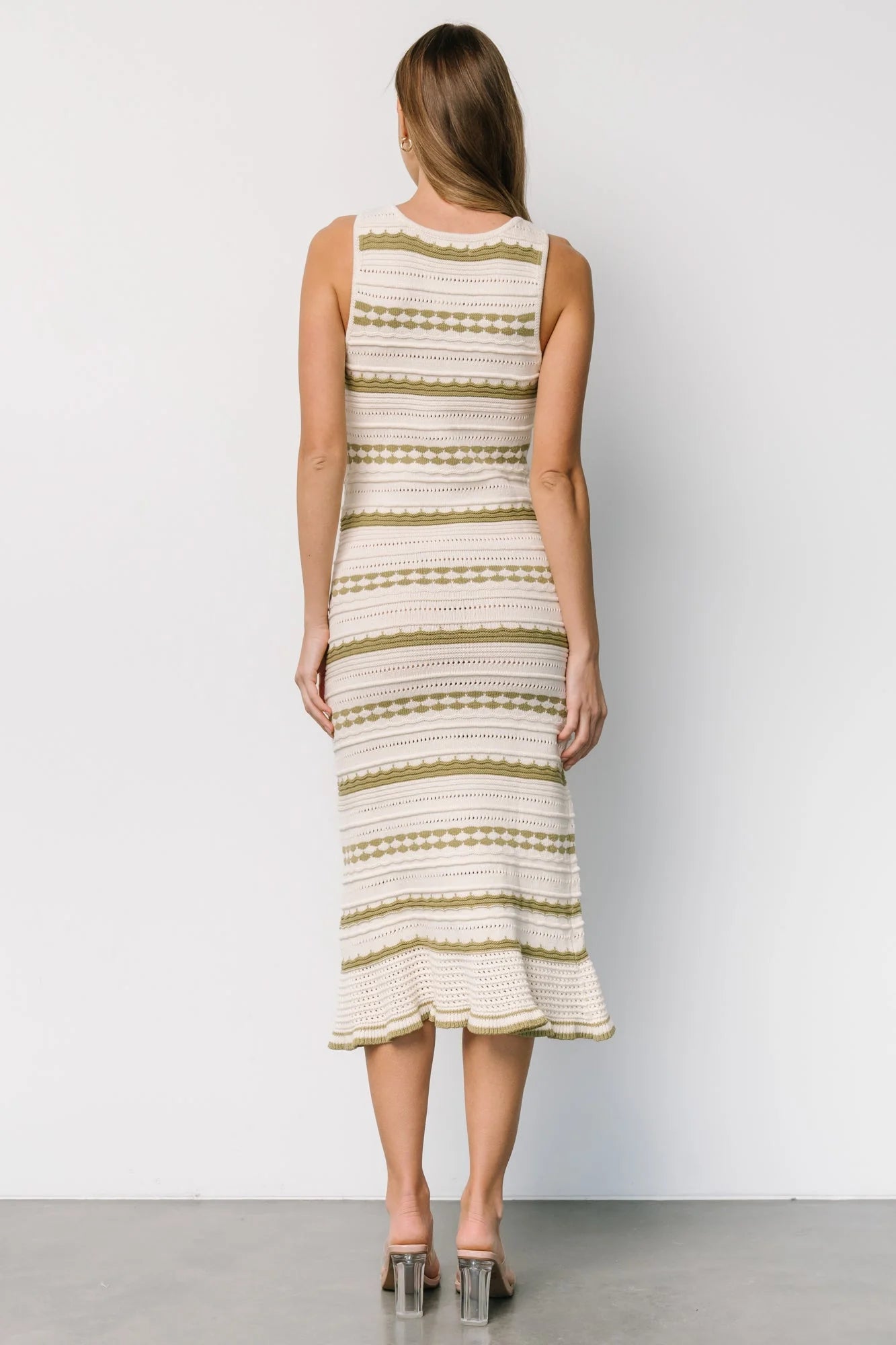Nicolette Pointelle Dress | Cream + Sage