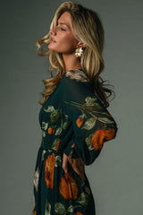 Olivia Maxi Dress | Deep Topaz Floral