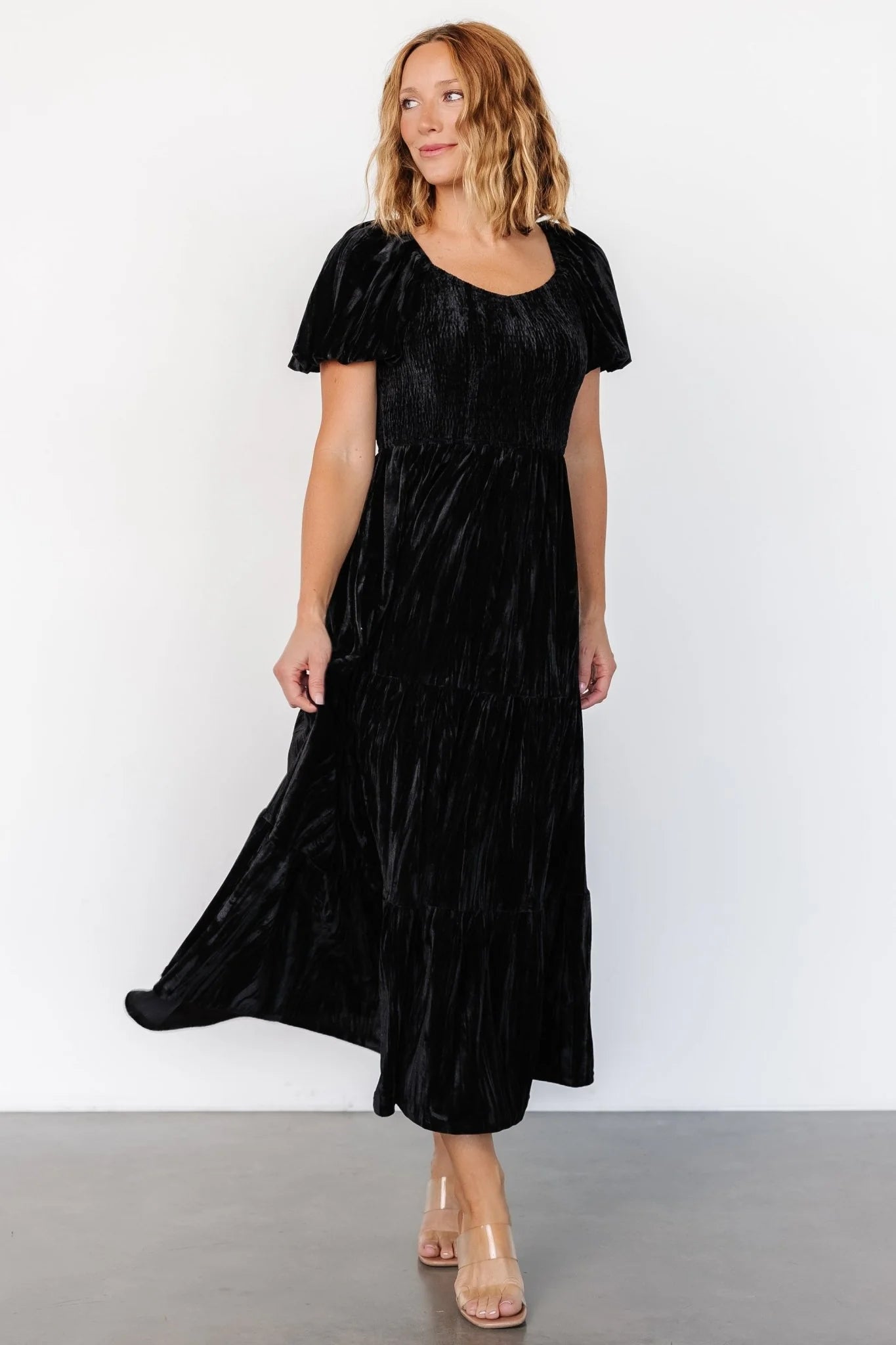Colleen Velvet Maxi Dress | Black