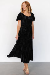 Colleen Velvet Maxi Dress | Black