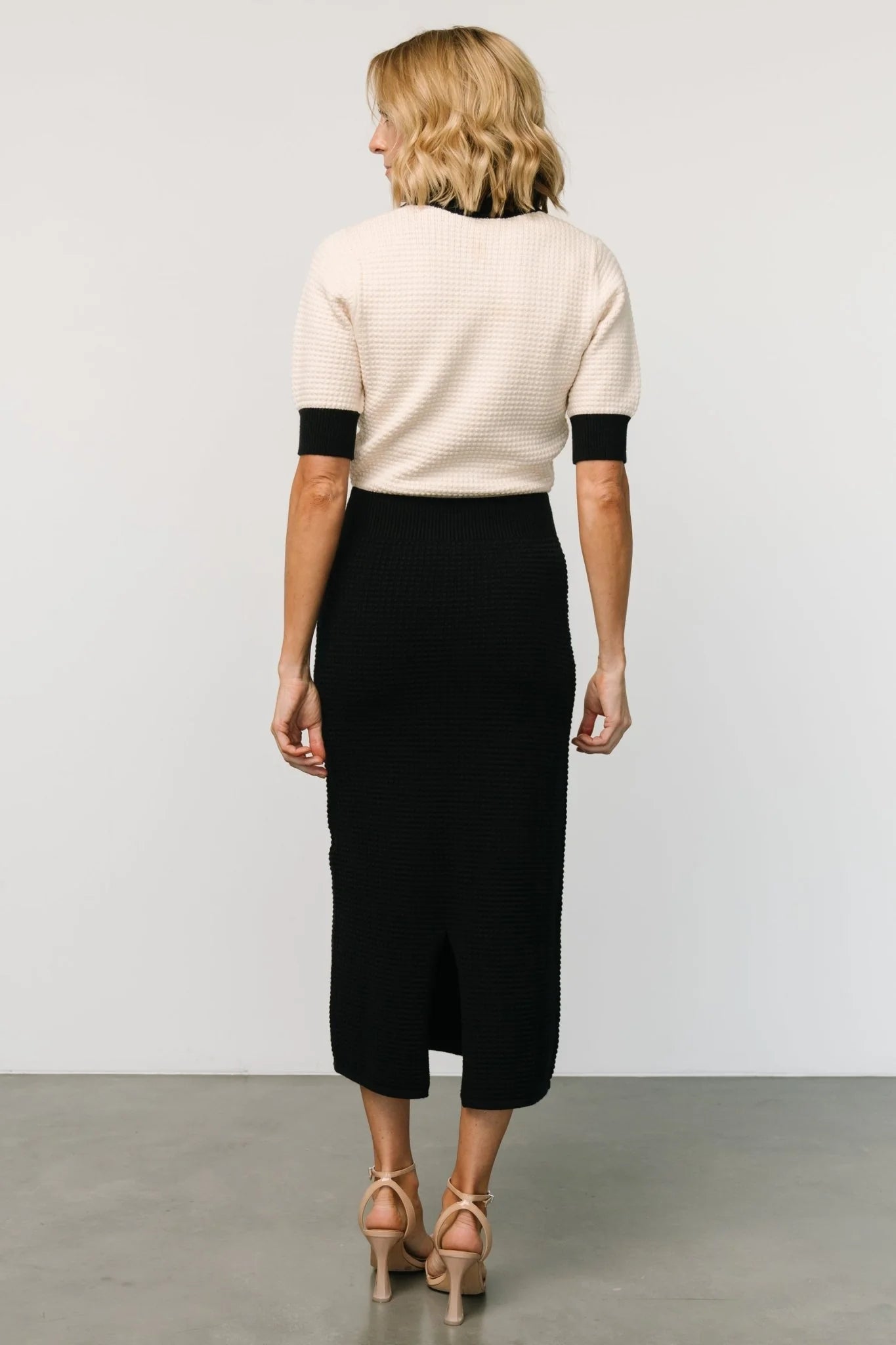 Gwendolyn Collared Midi Dress | Navy + Cream