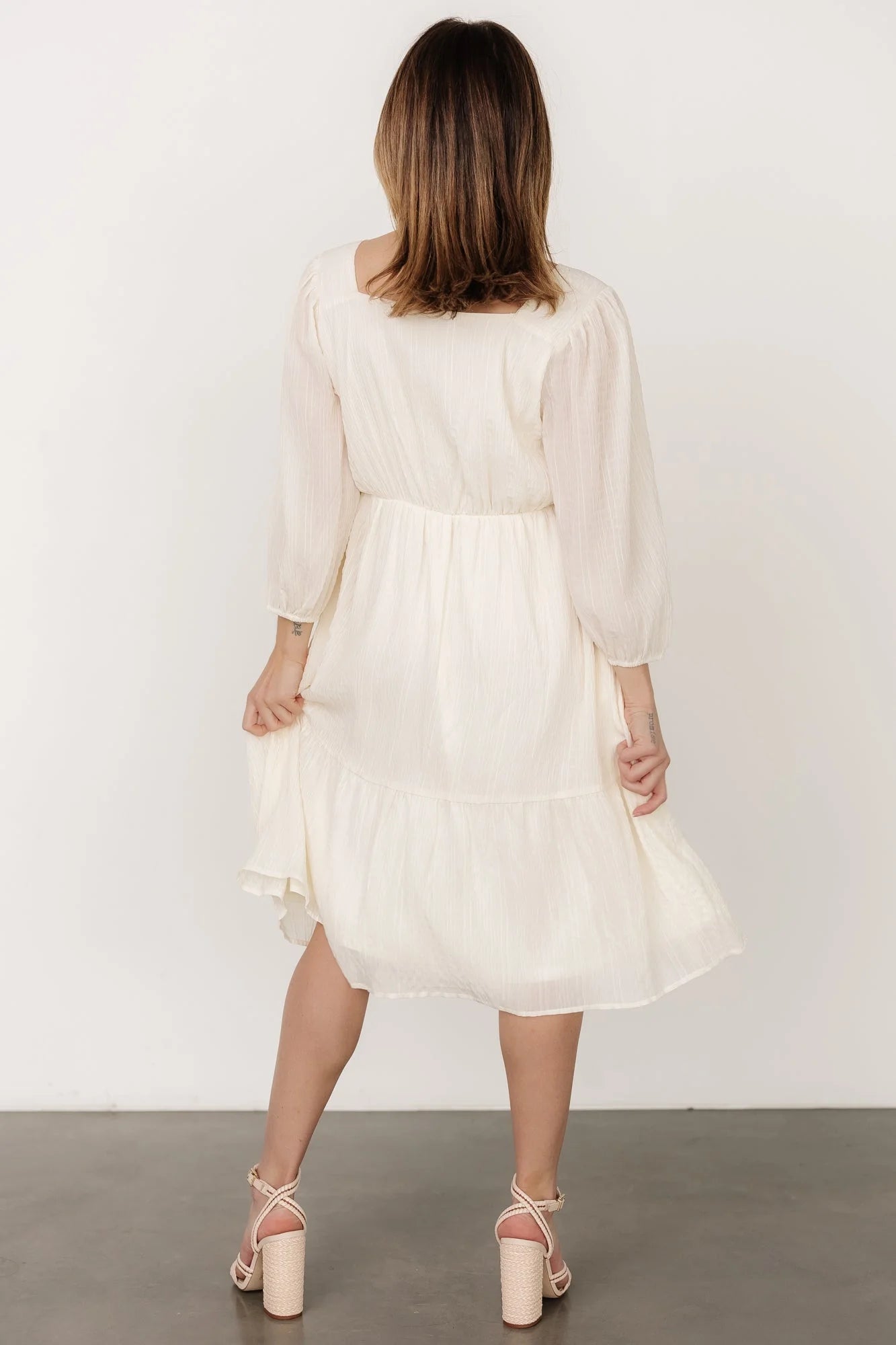 Vaeda Midi Dress | Cream