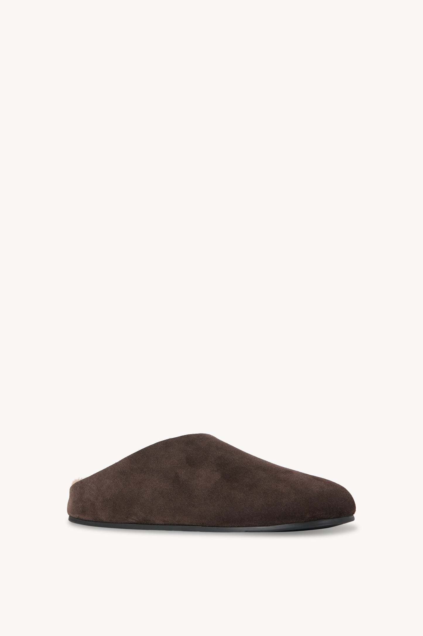 Hudson Slide in Suede and Shearling