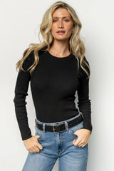 Bruna Faux Leather Buckle Belt | Black