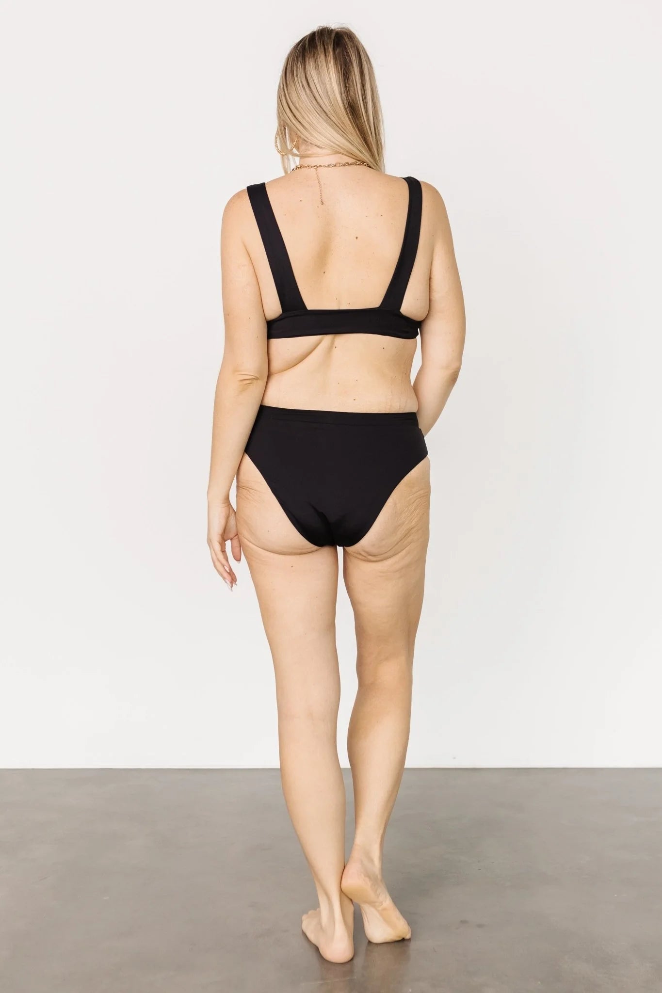 Formentera High Waist Bikini Bottom | Black