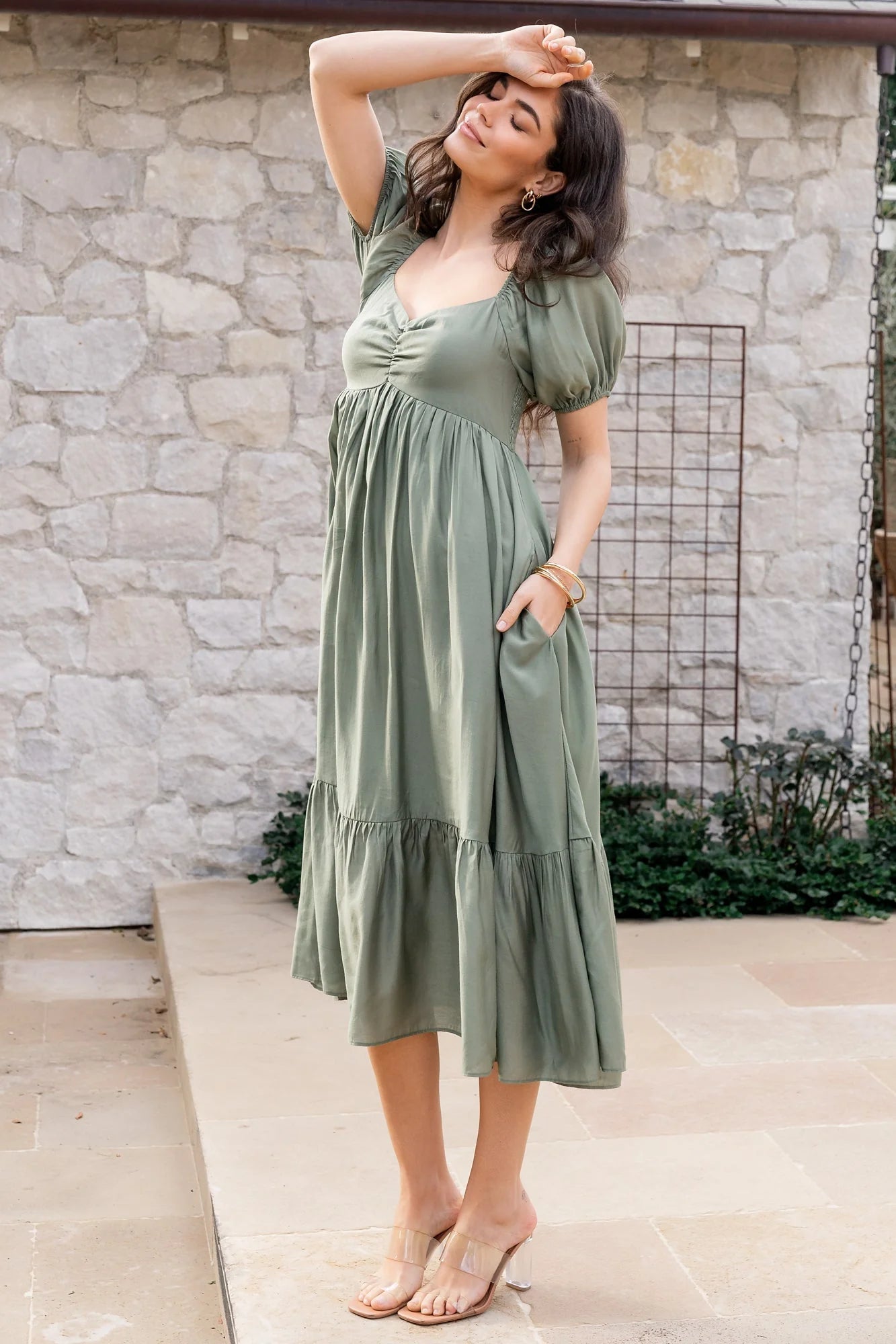 Annalisa Midi Dress | Olive