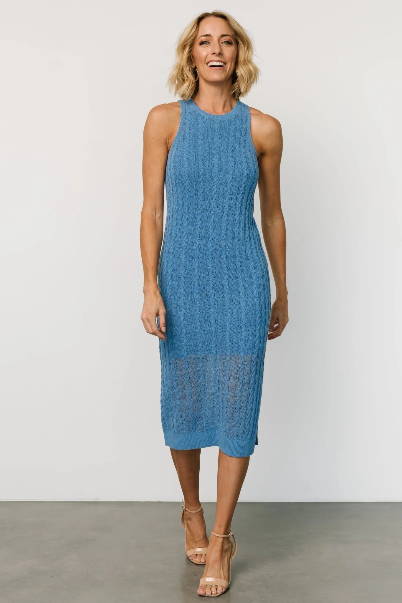 Nalani Knit Tank Dress | Blue