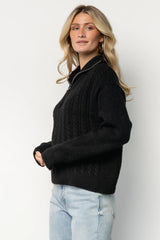 Signe Half Zip Sweater | Black