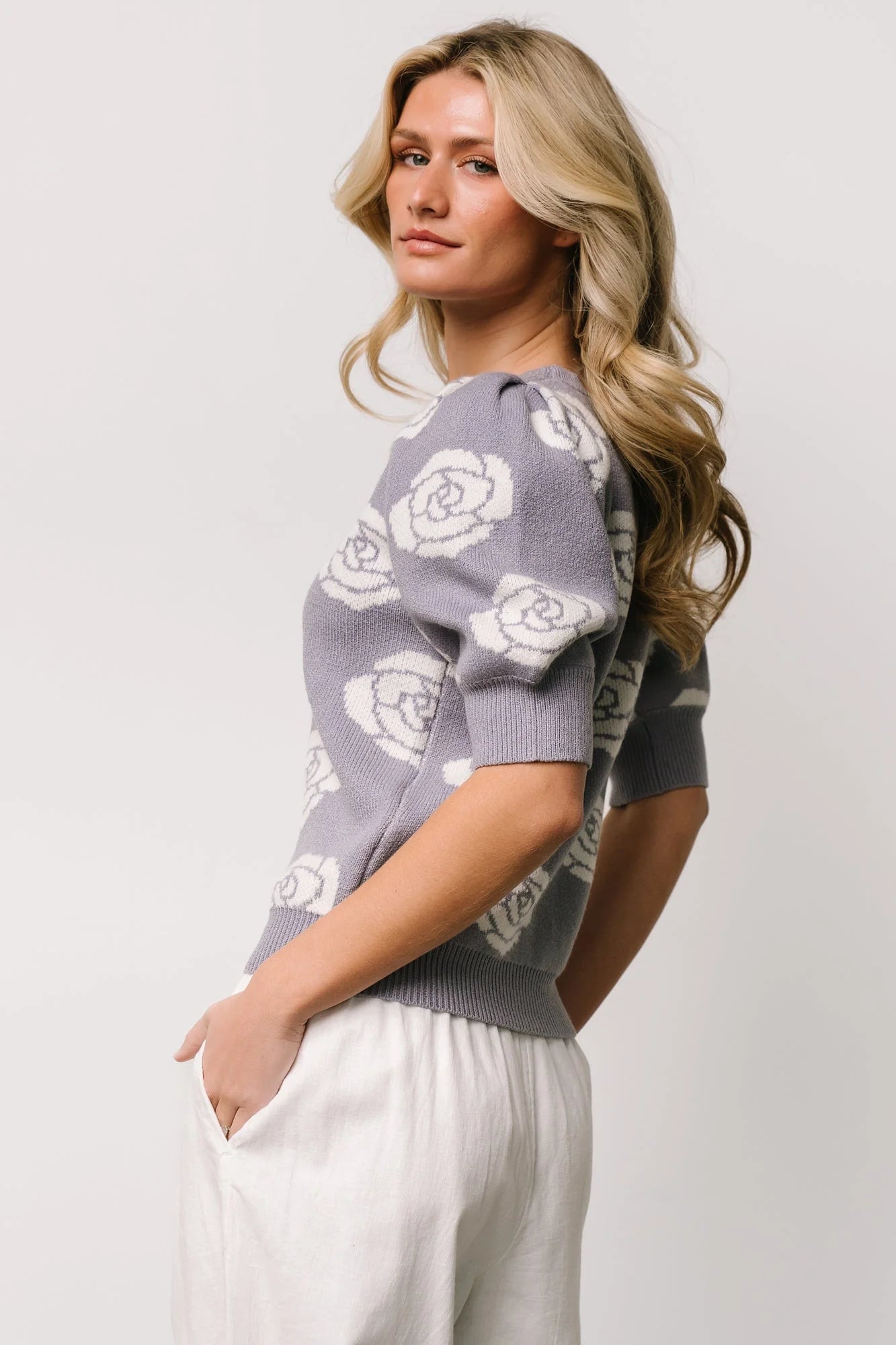 Belle Sweater Top | Dusty Lavender