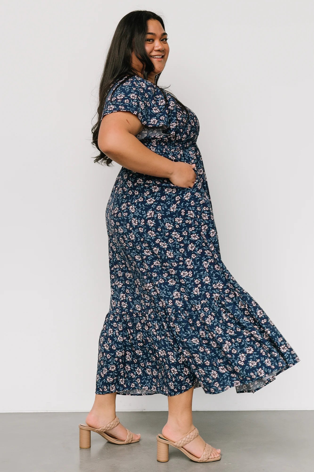 Joanie Smocked Dress | Blue Floral
