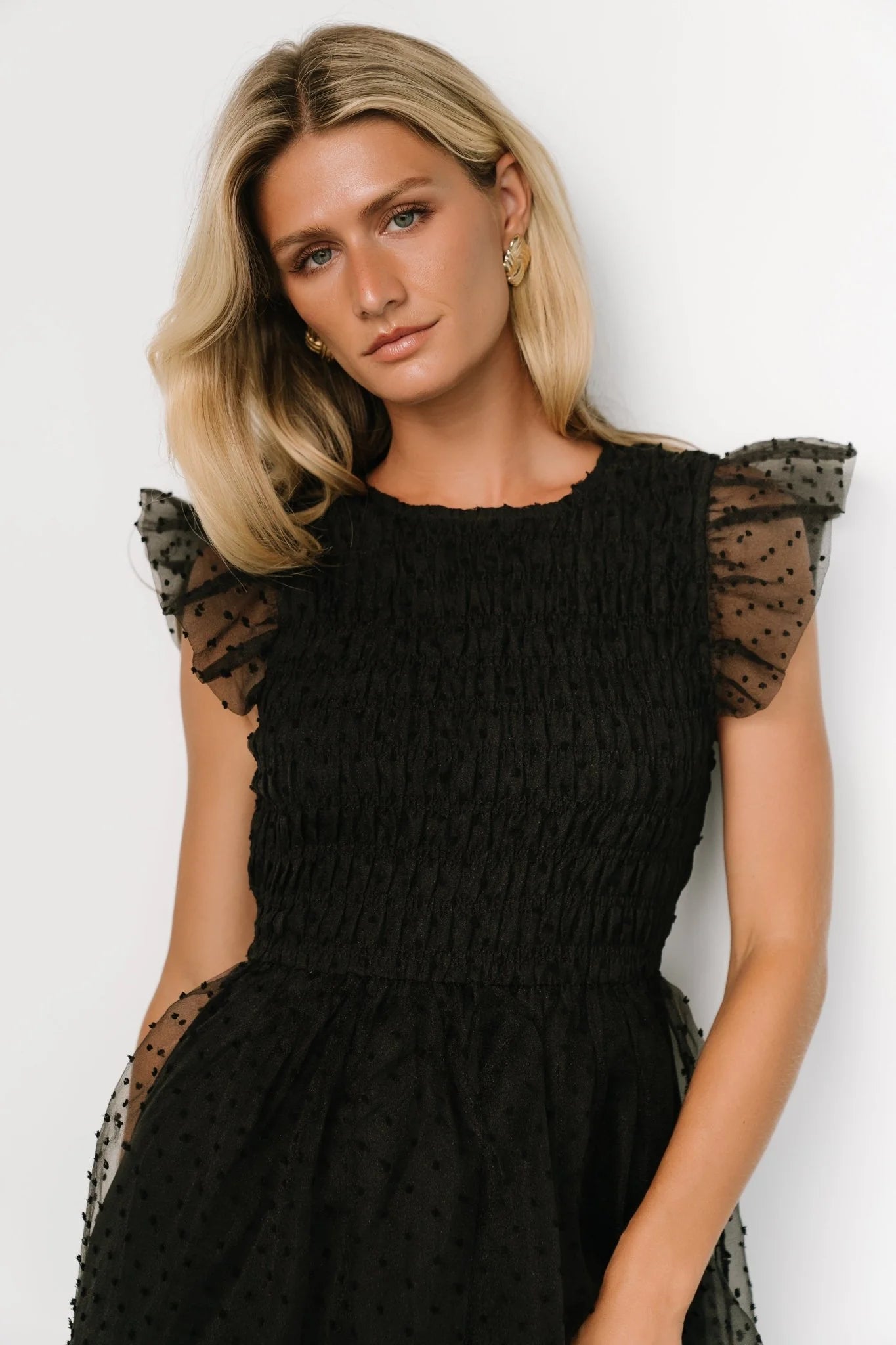 Alice Dot Midi Dress | Black