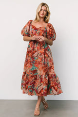 Ferentino Puff Sleeve Dress | Multi