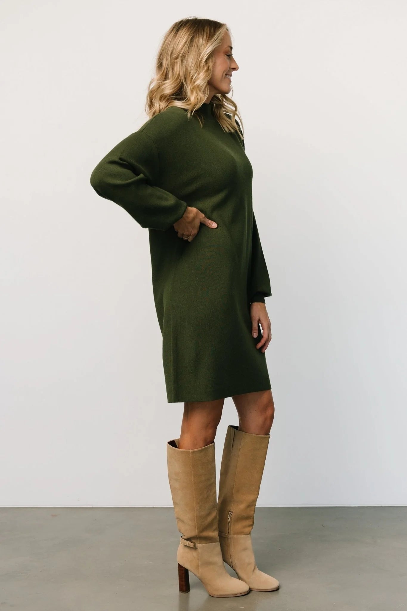 Jennings Sweater Dress | Deep Olive