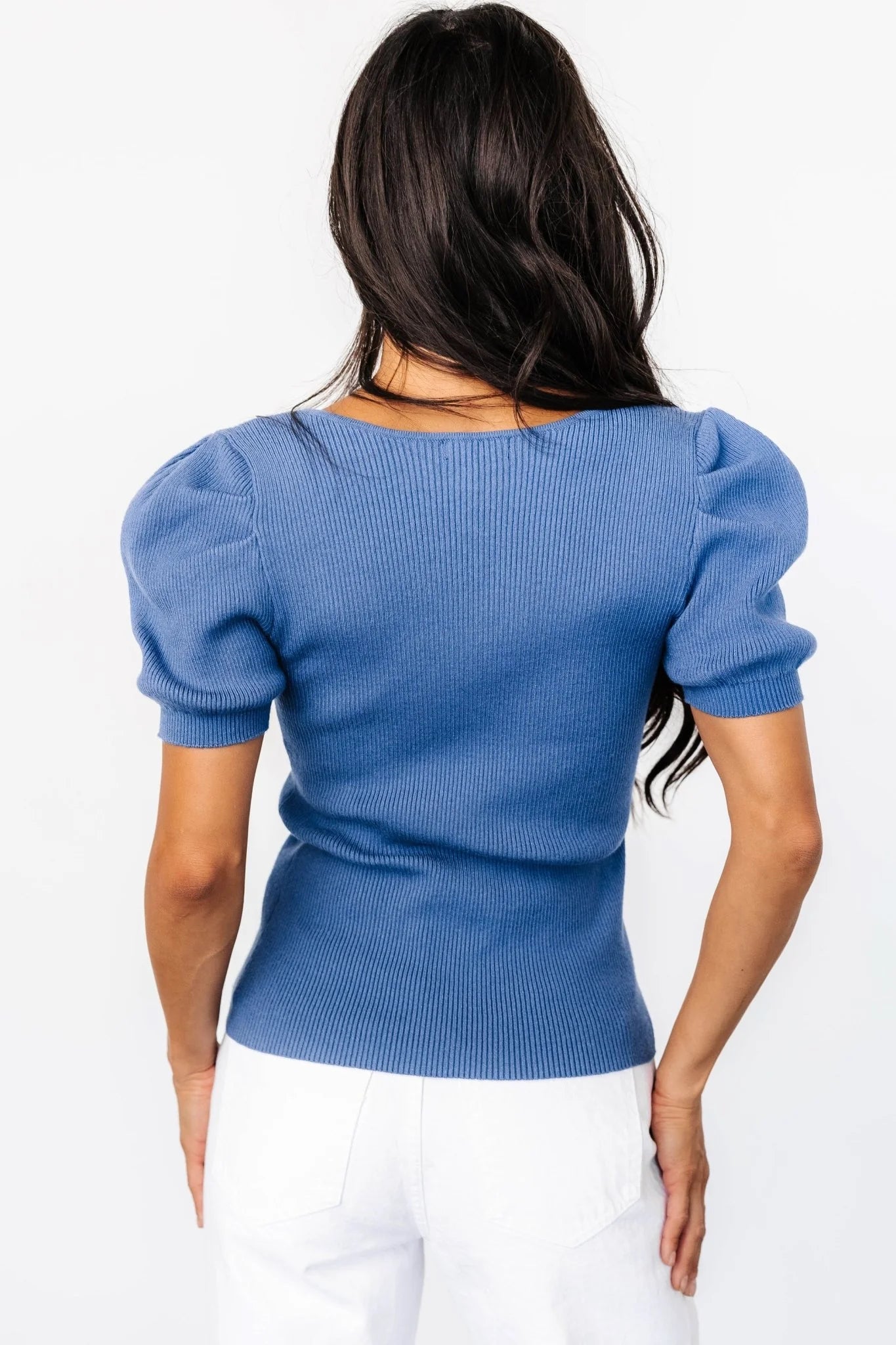 Brynlee Sweater Top | Deep Blue