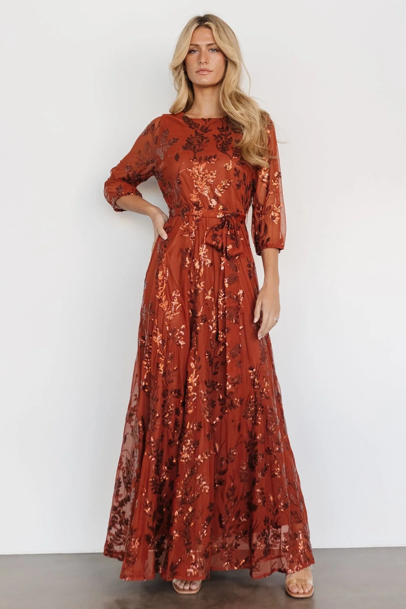 Destiny Sequin Maxi Dress | Cinnamon