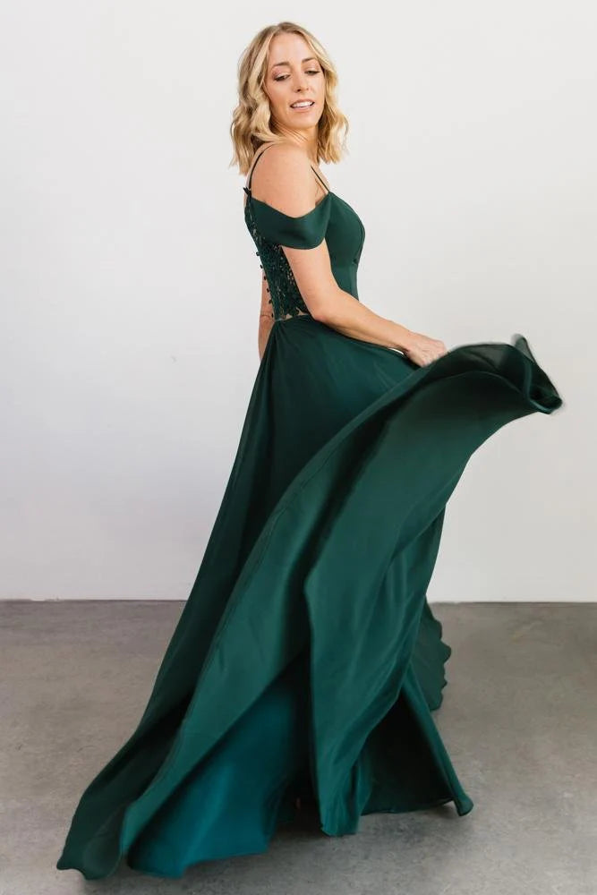 Bianca Lace Maxi Dress | Emerald