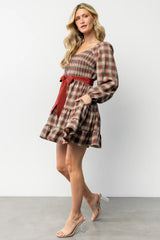 Stina Short Dress | Plaid Multi