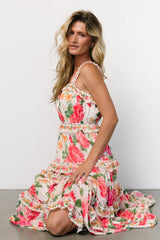 Julieta Tiered Maxi Dress | Off White Floral