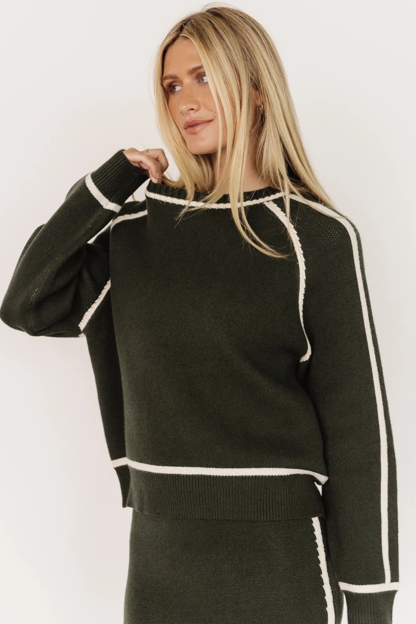 Ava Knit Sweater | Dark Green