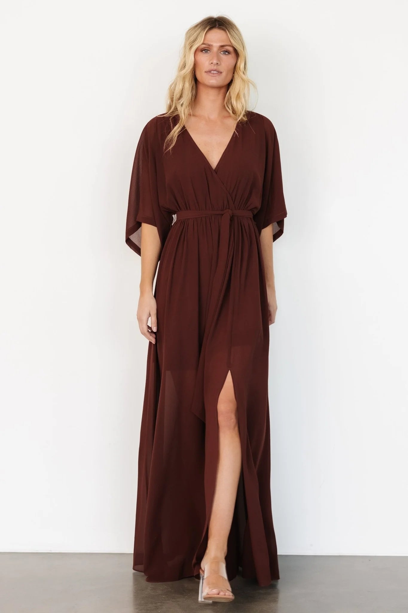 Kia Kimono Maxi Dress | Mahogany