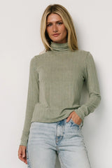 Axel Turtleneck Top | Sage