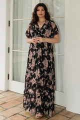 Katherine Maxi Dress | Black + Blush Floral