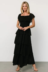 Carina Off Shoulder Maxi Dress | Black