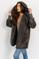 Melrose Teddy Jacket | Dark Gray