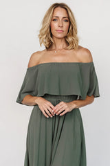 Fabric Swatch - Victoria Chiffon | Dark Sage