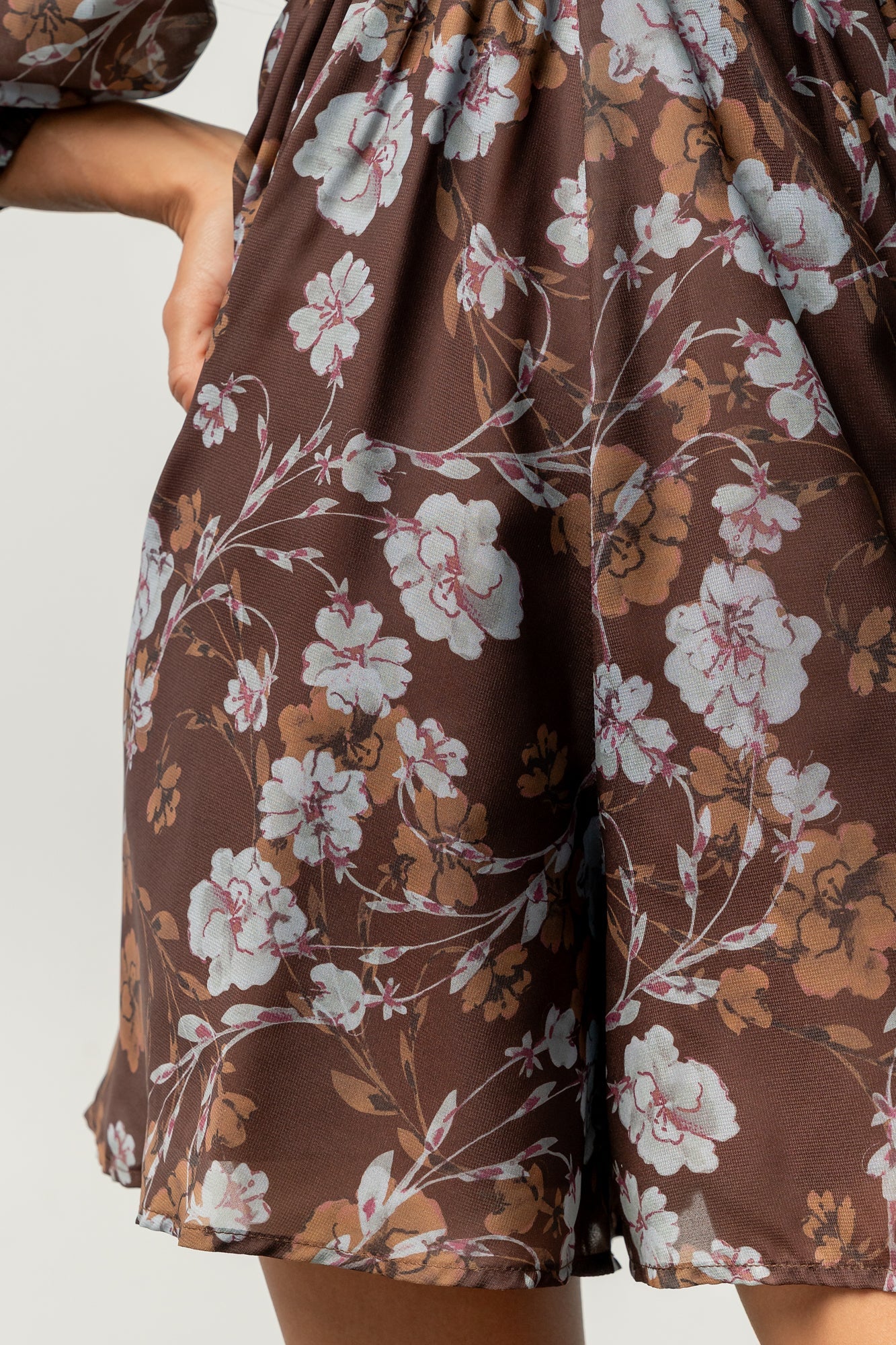 Amalia Romper | Brown Multi Floral