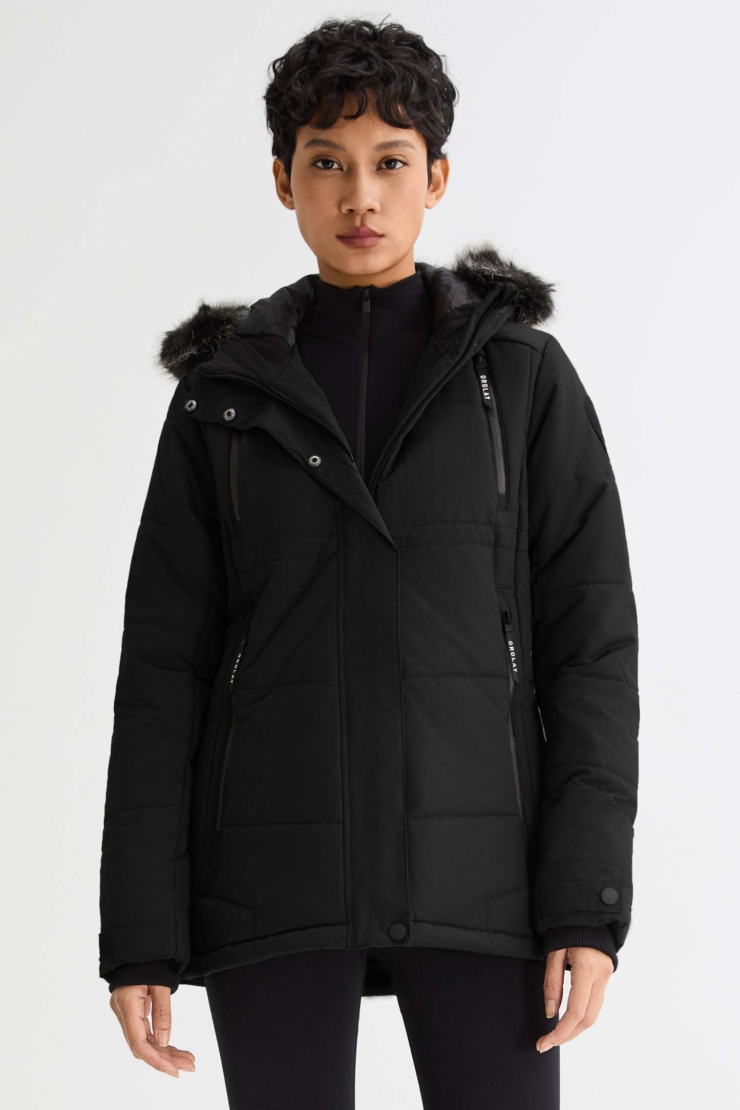 Faux Fur Hooded Mountain Parka Jacket