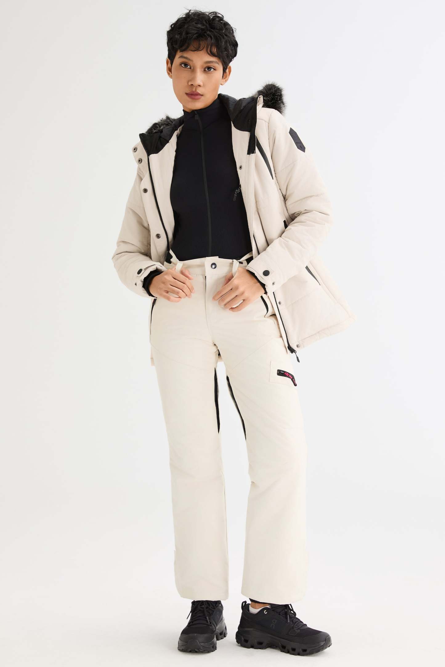 Faux Fur Hooded Mountain Parka Jacket