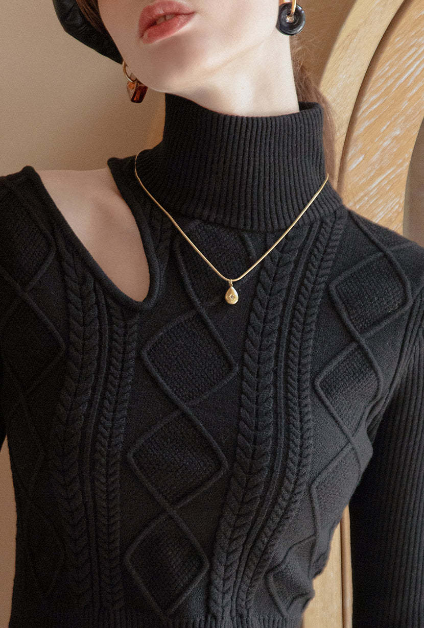 Saffron Knit Dress - Black