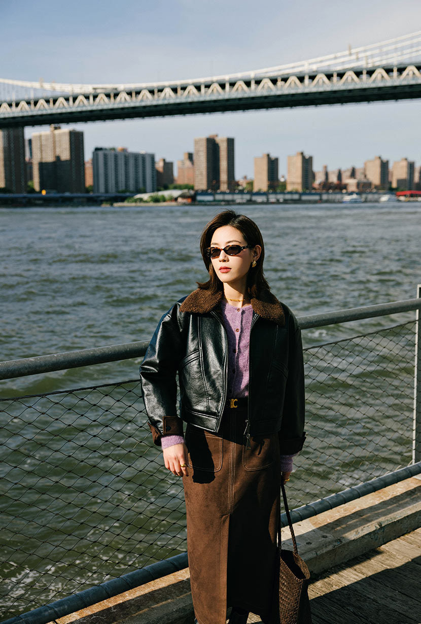 Laura Faux Leather Jacket - Black