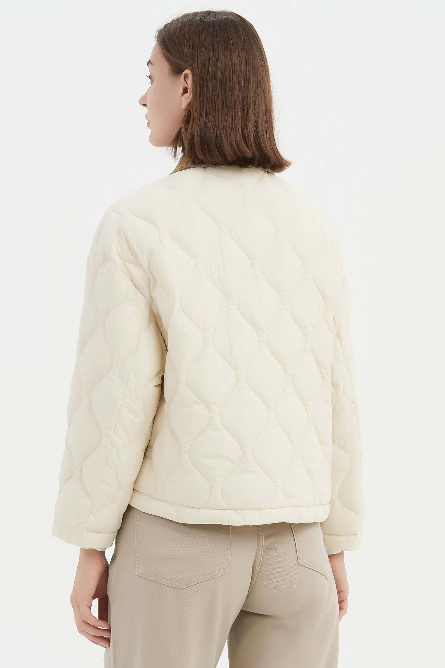 Lightweight Cropped Down Puffer Jacket