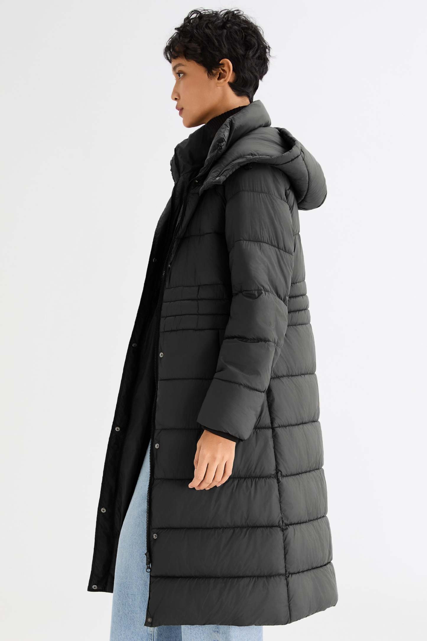 Long Hooded Quilted Lyrella Puffer Jacket