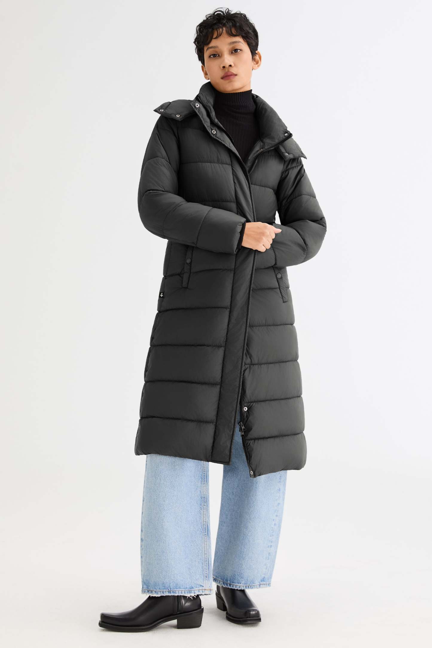 Long Hooded Quilted Lyrella Puffer Jacket