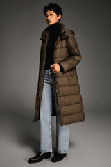 Long Hooded Quilted Lyrella Puffer Jacket