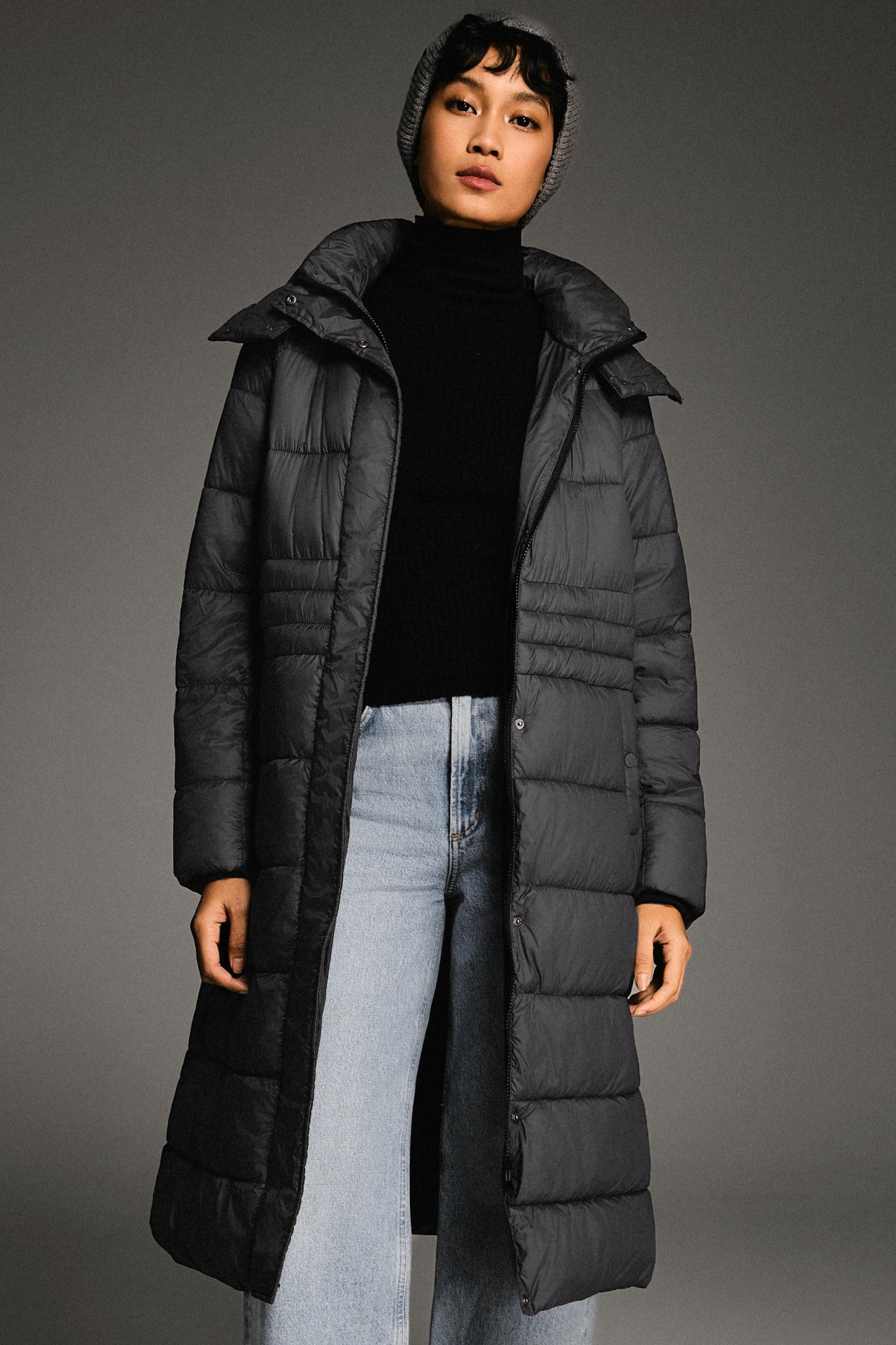 Long Hooded Quilted Lyrella Puffer Jacket