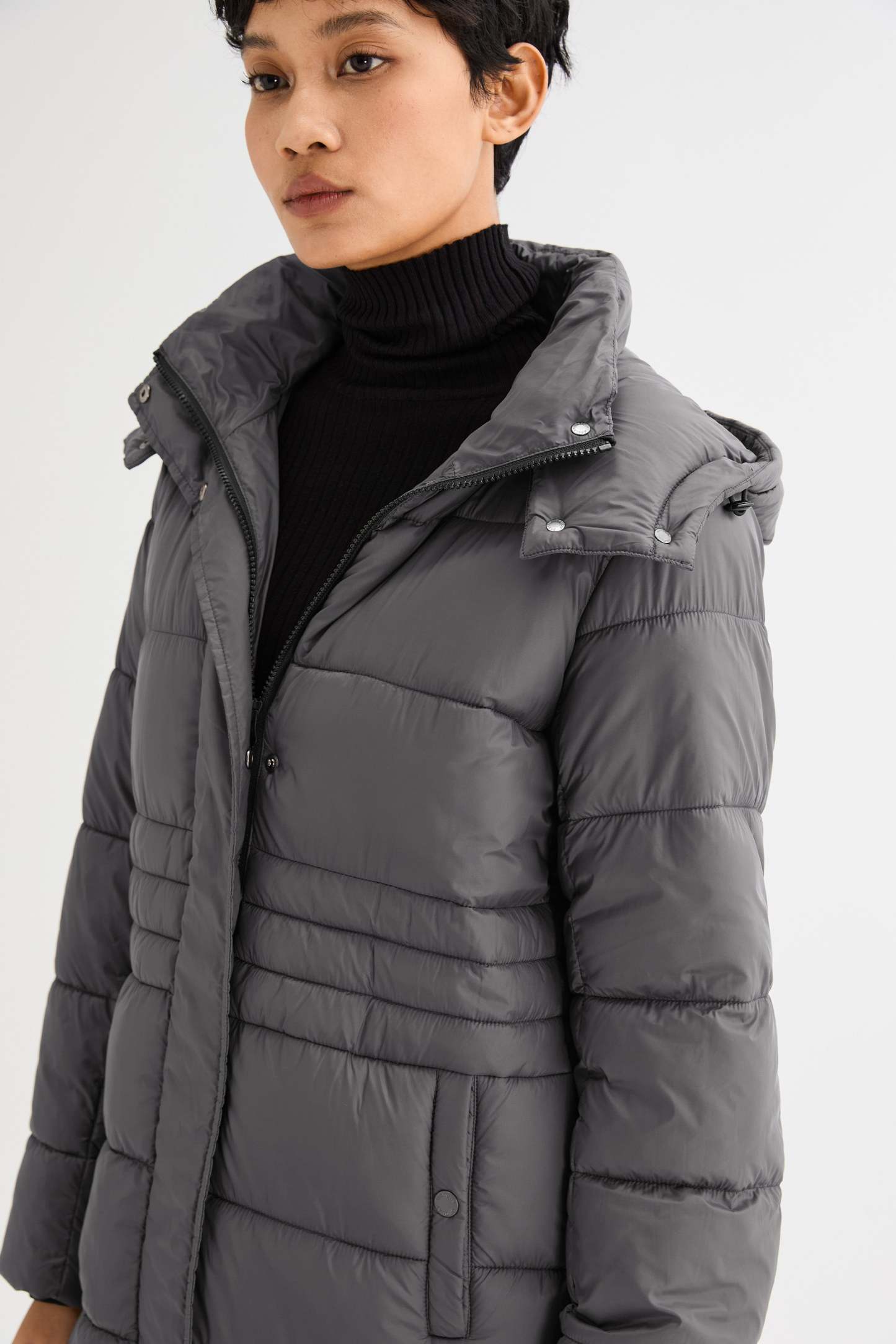 Long Hooded Quilted Lyrella Puffer Jacket