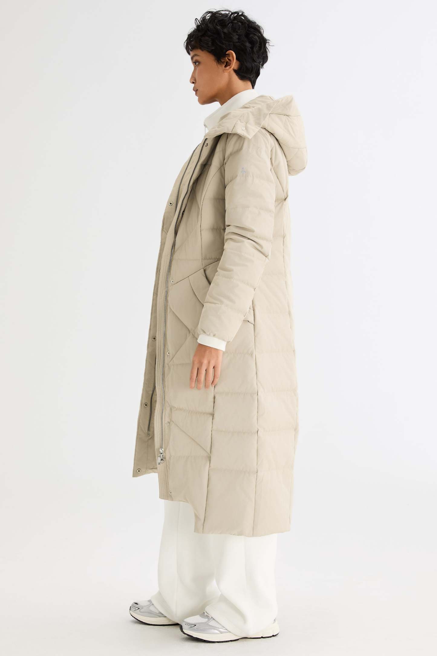 Long Maxi Down Coat with Hood