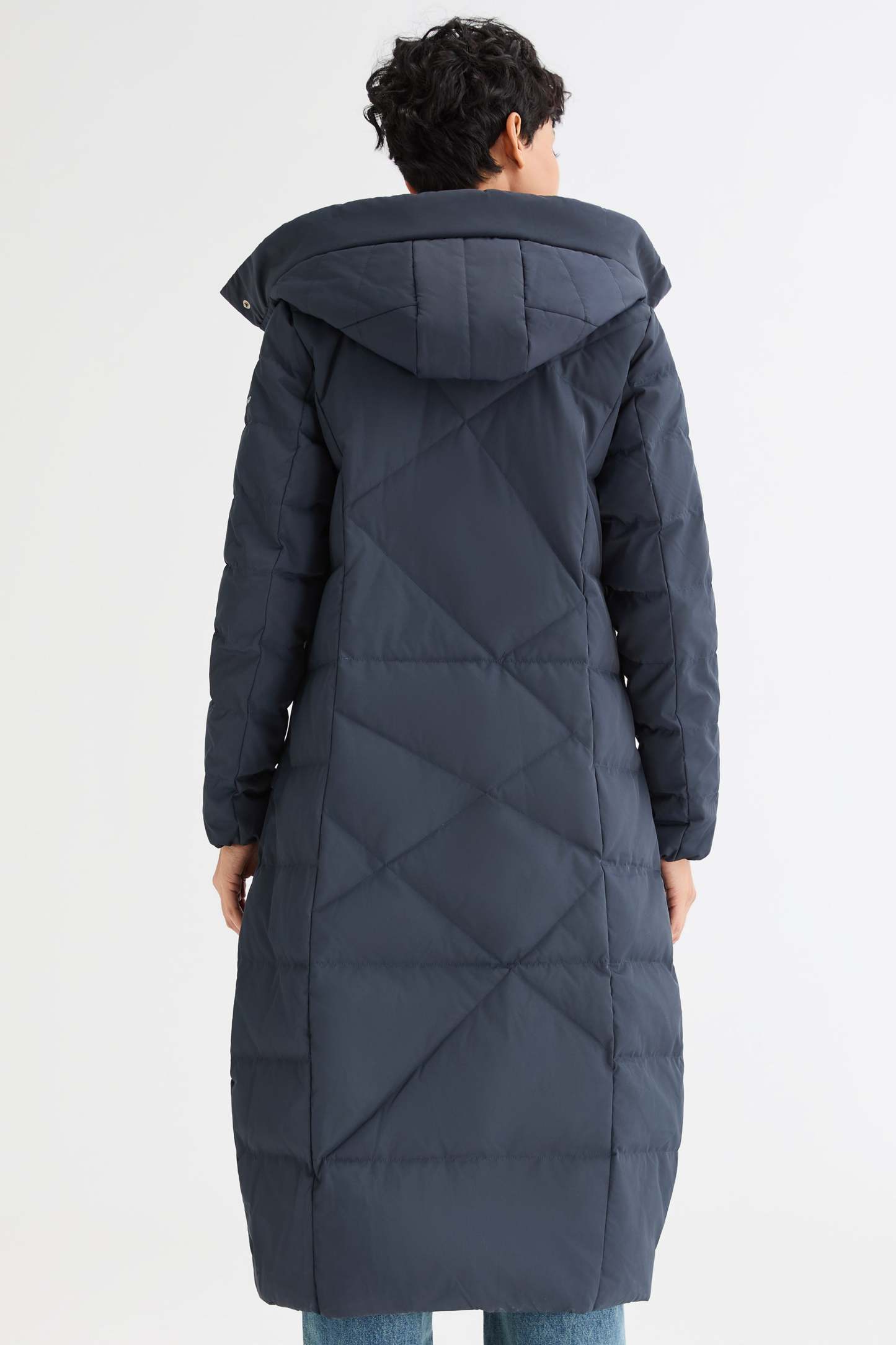 Long Maxi Down Coat with Hood