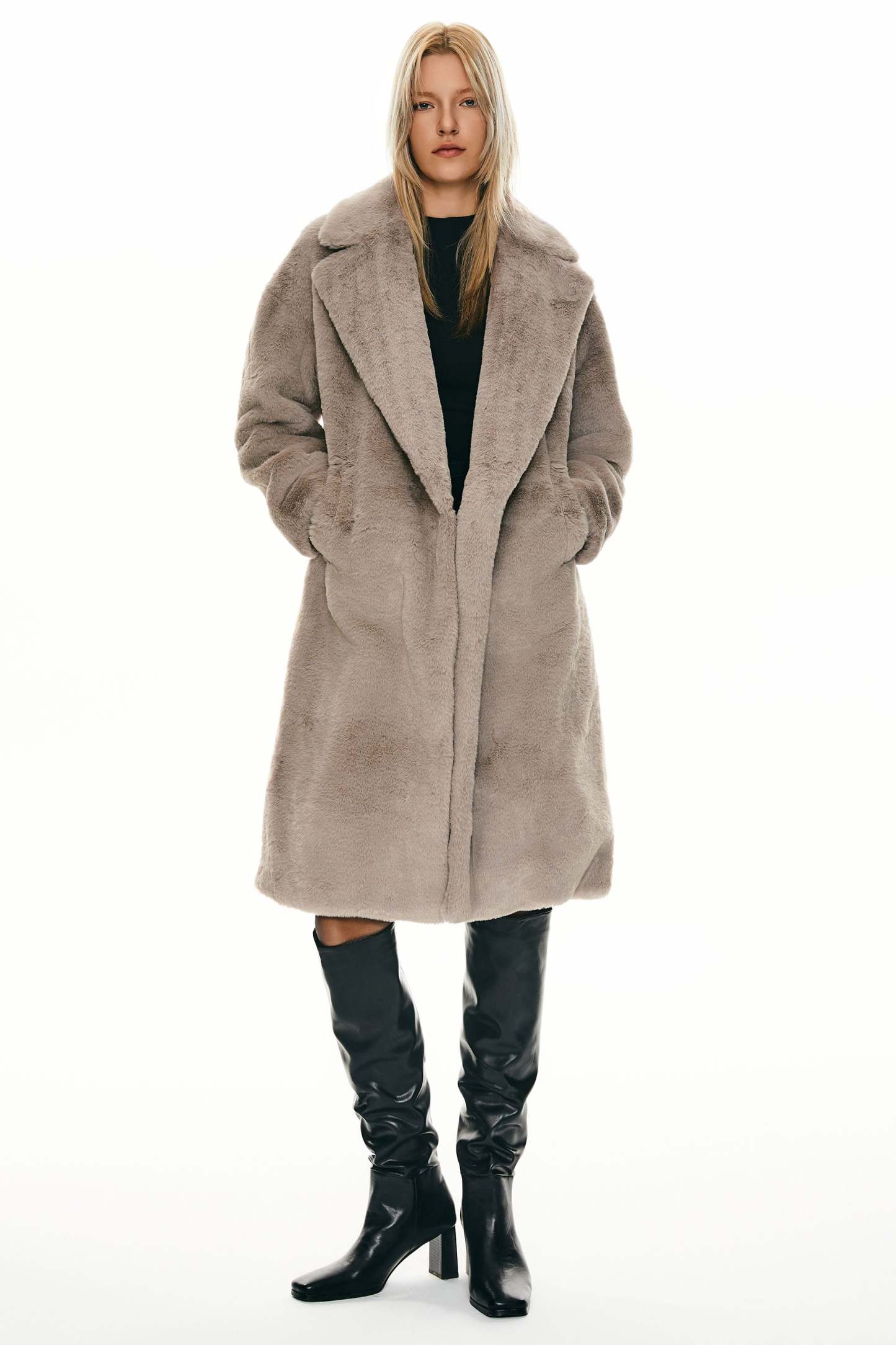 Oversized Long Sherpa Teddy Coat