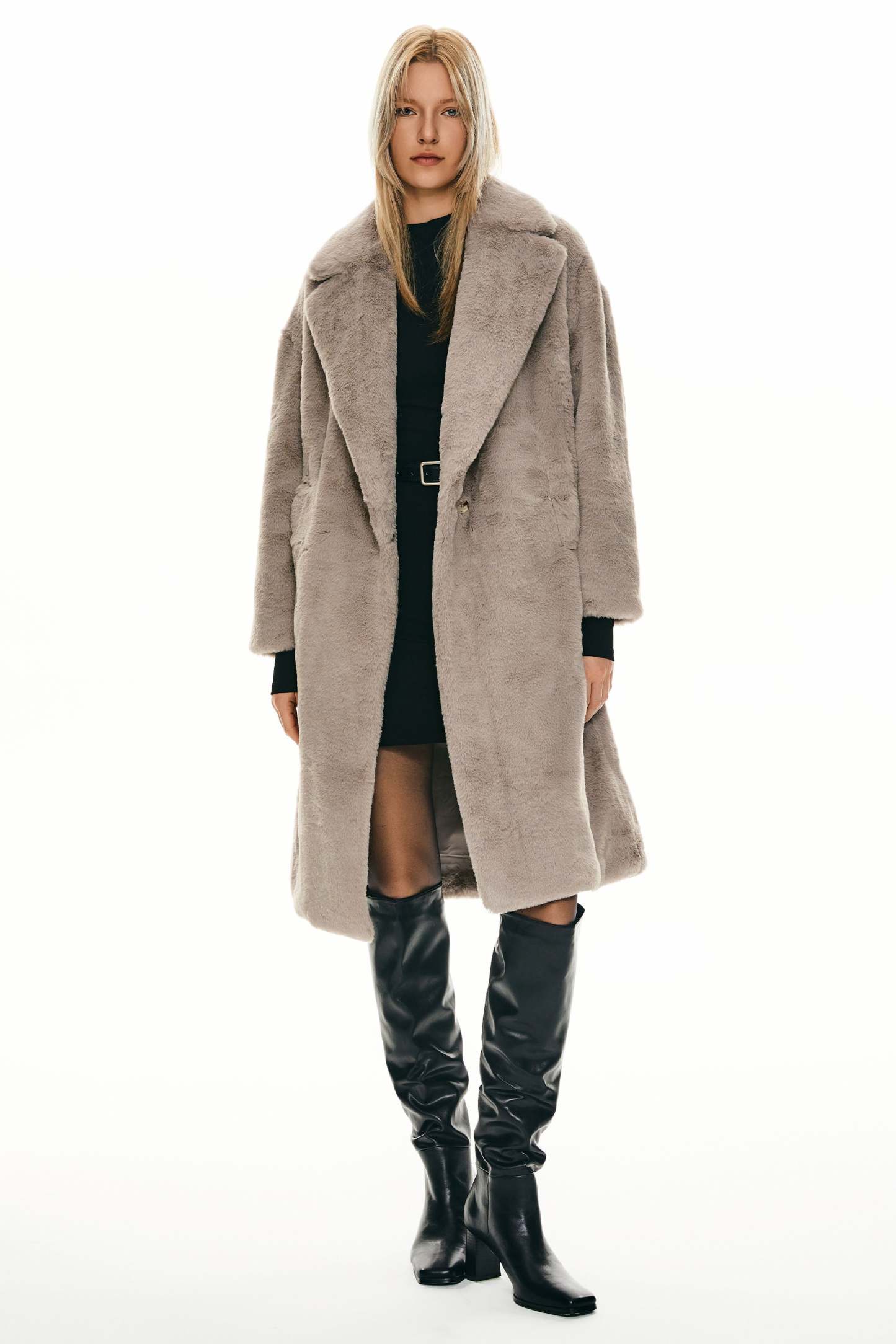 Oversized Long Sherpa Teddy Coat