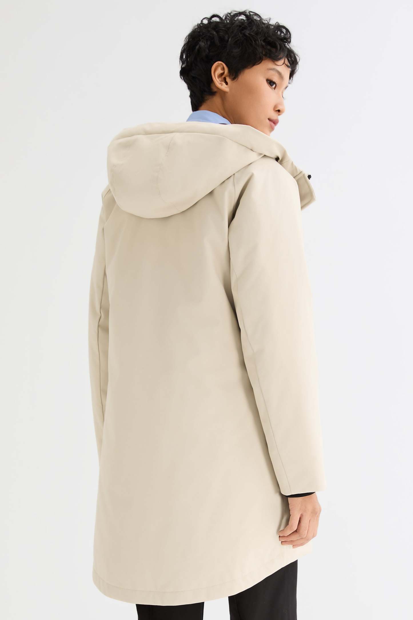 Mid-Length Windproof Parka Coat
