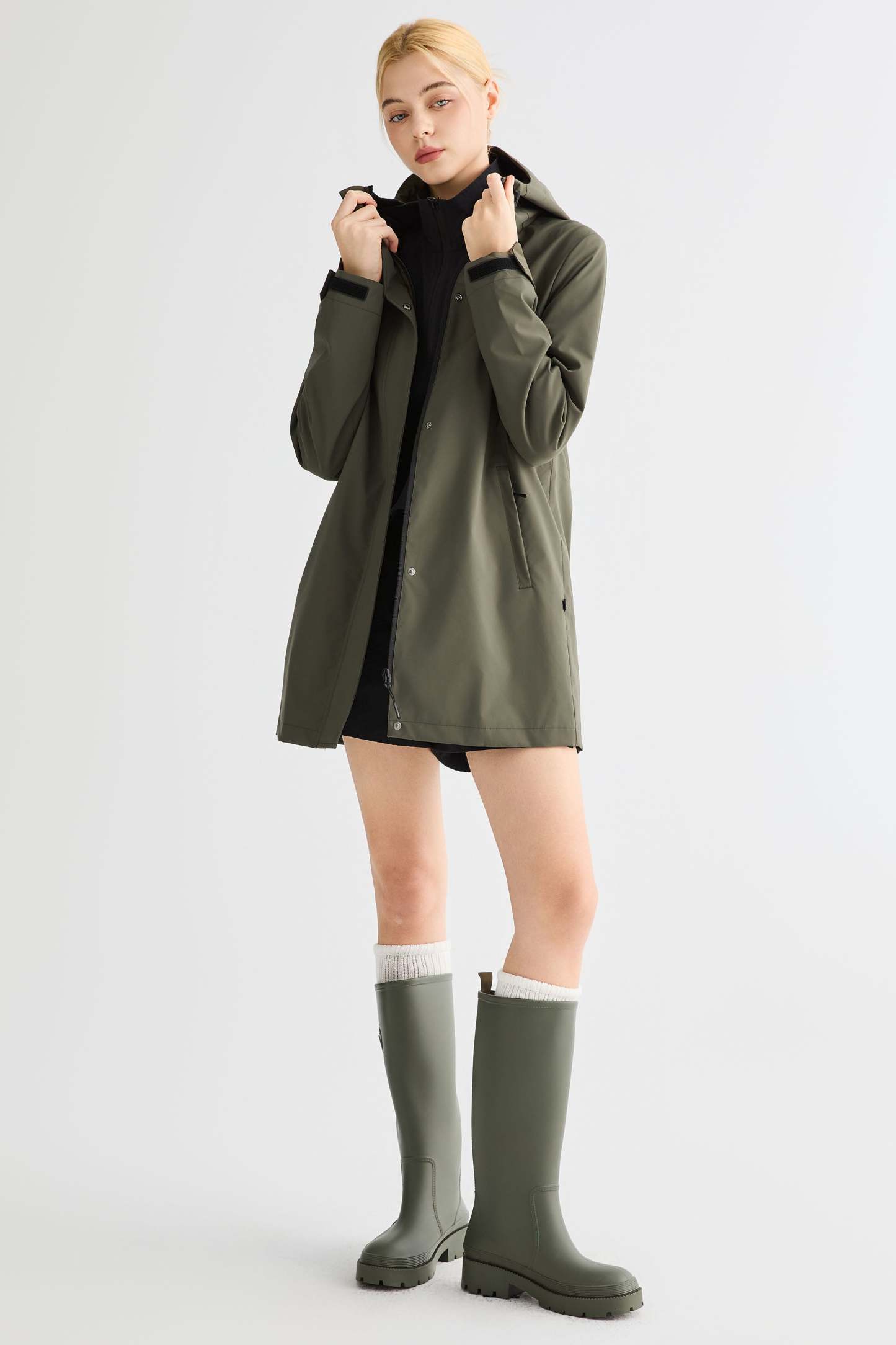 Mid-Length Waterproof Trench Jacket