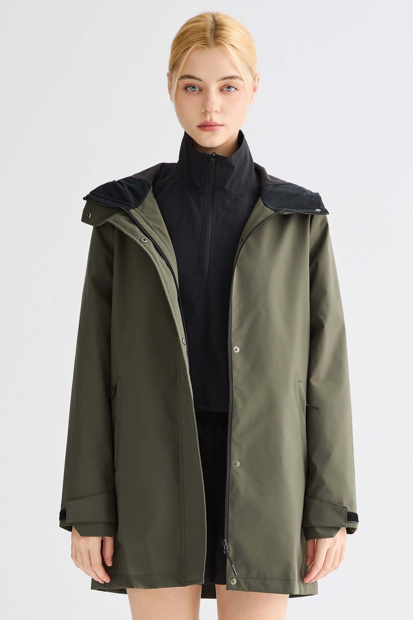 Mid-Length Waterproof Trench Jacket