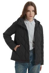 Quilted Down Jacket Lightweight Hooded