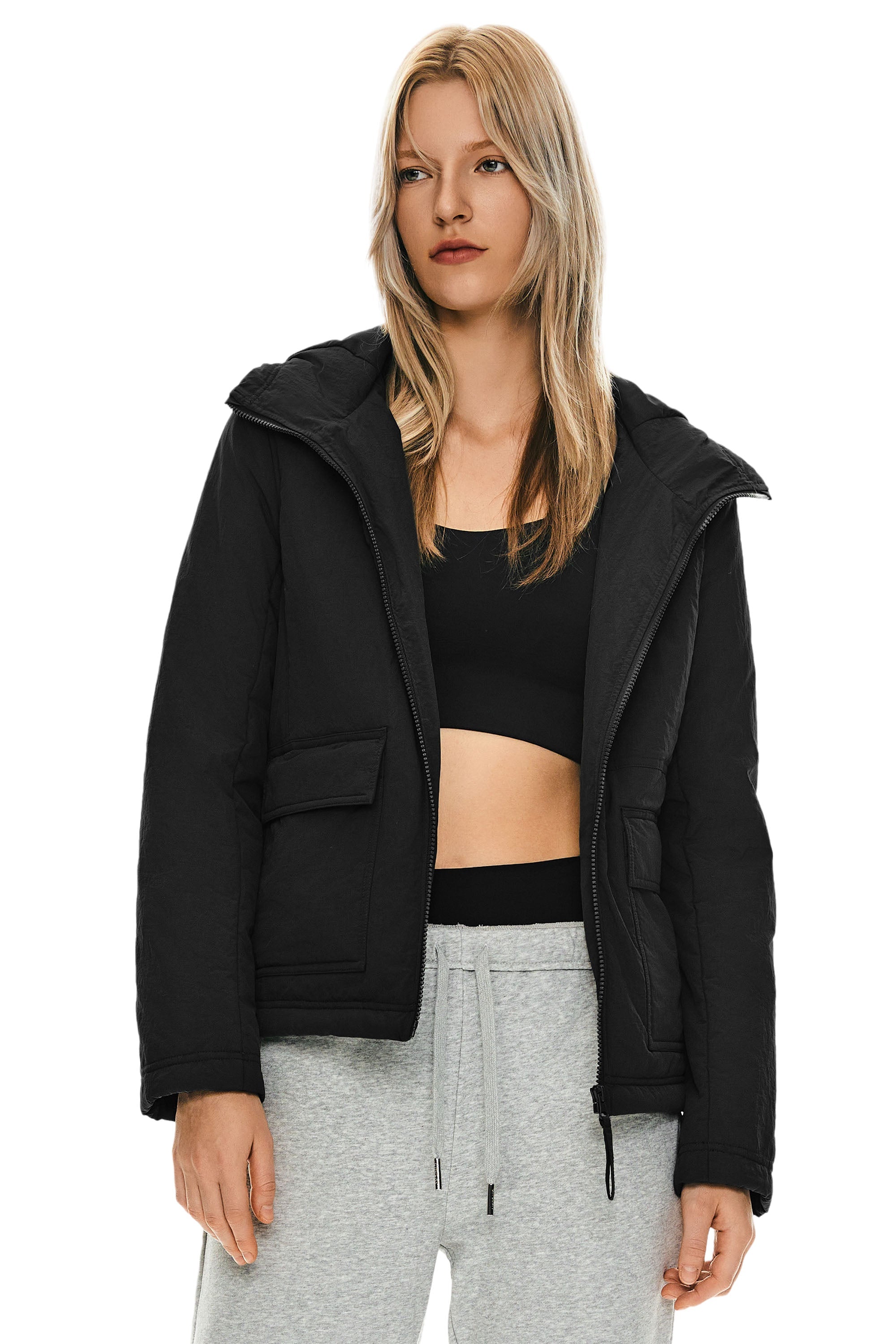 Hooded Lightweight Jacket Zip Up